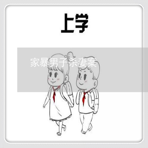 家暴杀夫入狱案例关于家暴杀夫入狱案例的探讨